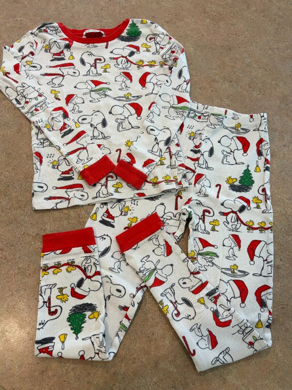 Pottery Barn Kids Peanuts Christmas Pajamas: Size 8 Snoopy Holiday